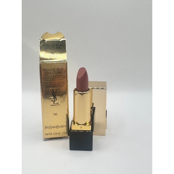 Yves Saint Laurent Other - Yves Saint Laurent Rouge Pur Couture Lipstick N5 Tribute Nude Satin Travel YSL